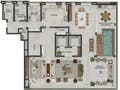 Planta 06 - 4 dorm 488m² - cobertura duplex - inferior