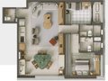 Planta 07 - 2 dorm 94m²