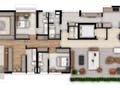 Planta 05 - 3 dorm 293m² - opção