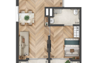 Planta 05 - 1 dorm 52,63m²