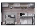 Planta 01 - 1 dorm 17,87m² - studio