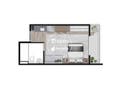 Planta 02 - 1 dorm 29 05m² - studio
