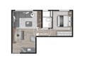 Planta 03 - 1 dorm 33 79m²