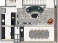 Planta 01 - 3 dorm 157m² - duplex - inferior