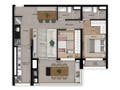 Planta 05 - 2 dorm 79m²