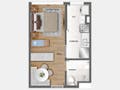 Planta 02 - 26m² - studio