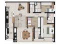 Planta baixa - Cobertura com 2 quartos à Venda, Tatuapé - São Paulo - Cobertura em Tatuapé, São Paulo - à venda - AlvesJr Consultoria Imobiliária