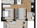 Planta 01 - 1 dorm 48m²