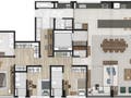 Planta 02 - 3 dorm 194m² - opção 1