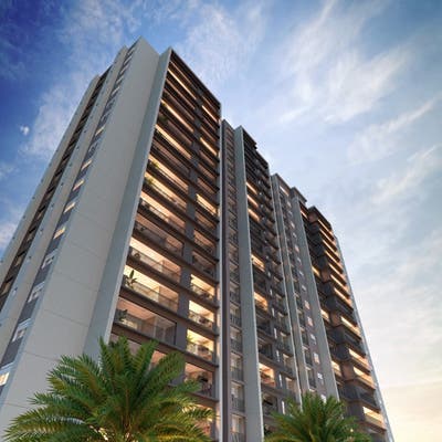 Prédio residencial moderno vidro