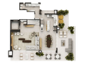 Planta 05 - 3 dorm 214,63m² - duplex - inferior