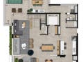 Planta 04 - 4 dorm 316m² - cobertura duplex - inferior