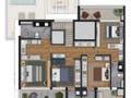 Planta 05 - 4 dorm 316m² - cobertura duplex - superior