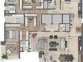 Planta 02 - 3 dorm 281m²