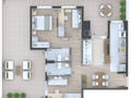 Planta 17- 3 dorm 124,77m² garden