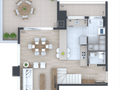 Planta 12- 2 dorm 93,26m²cobertura duplex parte superior