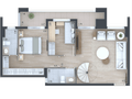 Planta 06- 2 dorm 93,26m²cobertura duplex parte inferior