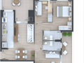 Planta 02- 3 dorm 79,66m² garden