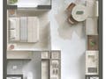 Planta 02 - 1 dorm 29,89m² - studio