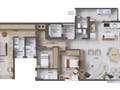 Planta 04 - 3 dorm 126m² - opção 1