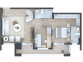 Planta 05- 2 dorm 93,26m²cobertura duplex parte inferior