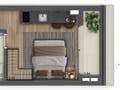 Planta 01 - 1 dorm 23,75m² - studio
