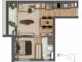 Planta 09 - 1 dorm 38,75m²