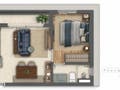 Planta 05 - 1 dorm 33,10m²