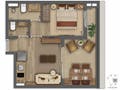 Planta 12 - 1 dorm 41,60m²