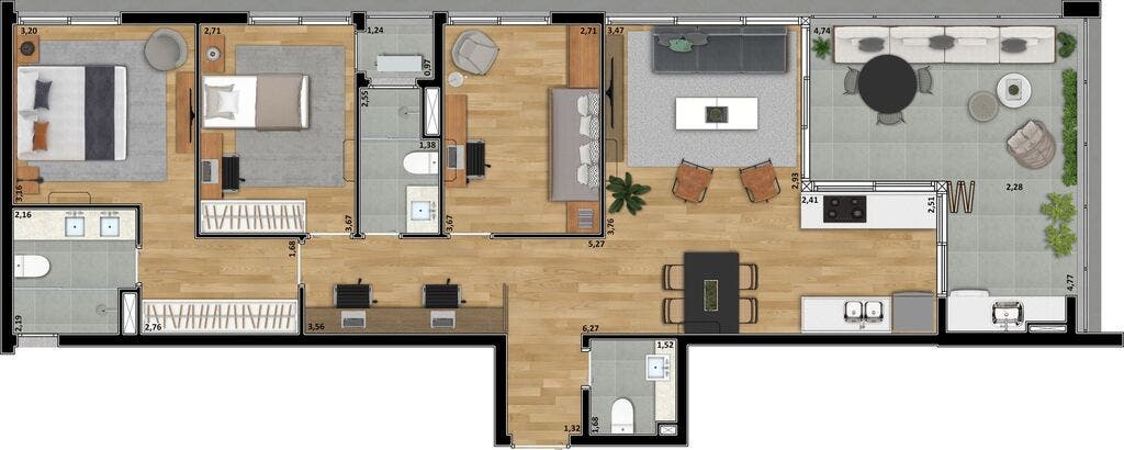 Apartamento, 3 quartos, 106 m² - Foto 14