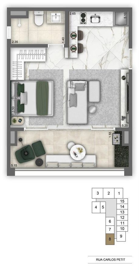 Apartamento, 1 quarto, 46 m² - Foto 19