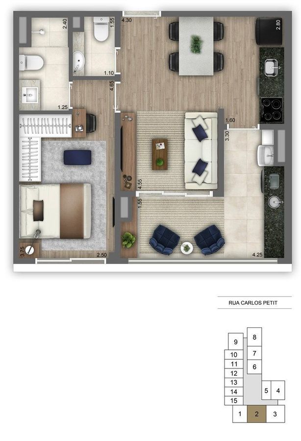 Apartamento, 1 quarto, 46 m² - Foto 20