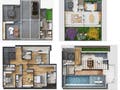 Planta 04 - 4 dorm 594,54m² - opção