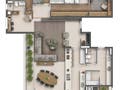 Planta 06 - 4 dorm 220m² - garden