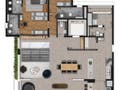 Planta 02 - 2 dorm 181m² - opção 1