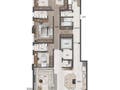 Planta 02 - 3 suítes - suítes ampliadas - living, cozinha e terraço integrados 248 m²