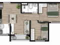 Planta 02 - 2 dorm 37m²