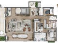 Planta 01 - 3 dorm 272m²