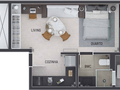 Planta 03 - 1 dorm 29,84m² - studio