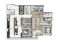 Planta 05 - 3 dorm 122m²