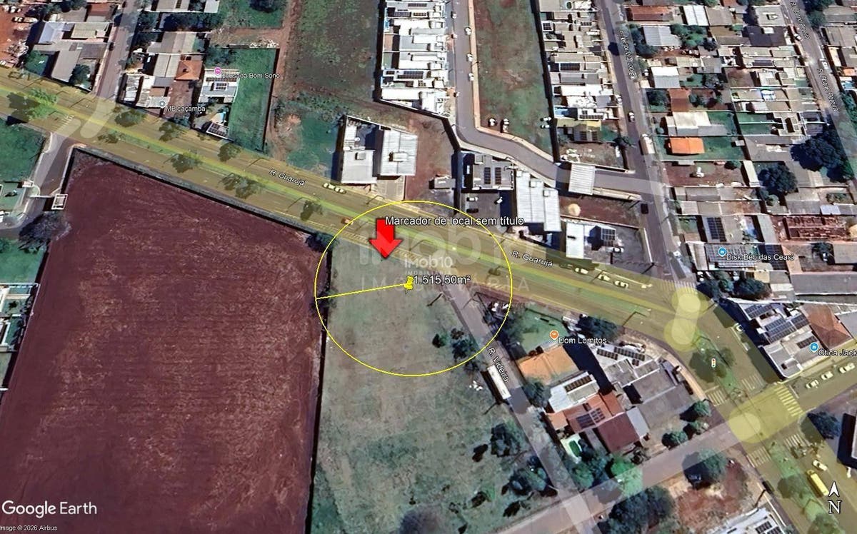 TERRENO DE ESQUINA A VENDA NA RUA GUARUJÁ NA REGIÃO DA VILA A EM FOZ DO IGUAÇU - PR