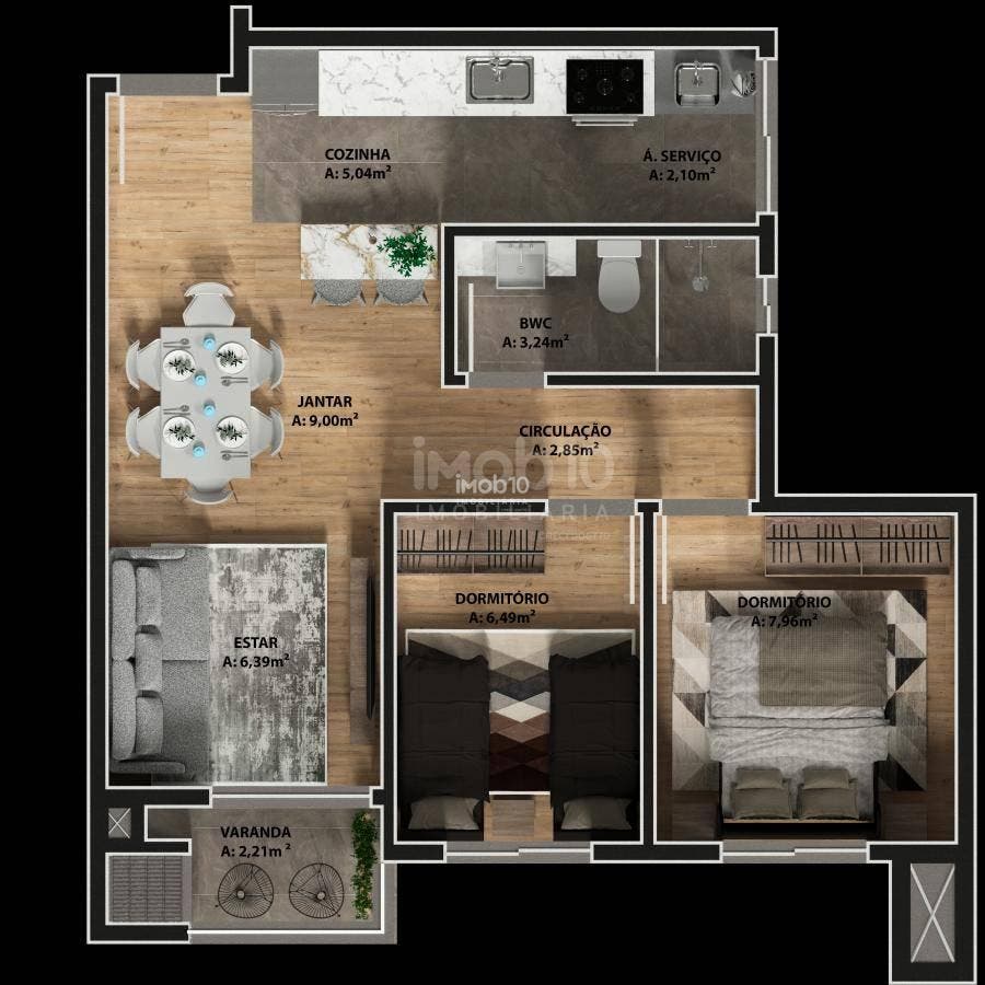 EDIFÍCIO BLISS - APARTAMENTO COM 2 QUARTOS A VENDA NO BAIRRO OURO VERDE EM FOZ DO IGUAÇU/PR