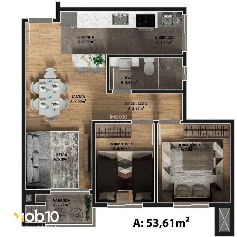 APARTAMENTO A VENDA NOVO COM 2 QUARTOS EDIFÍCIO BLISS BAIRRO OURO VERDE EM FOZ DO IGUAÇU - PR