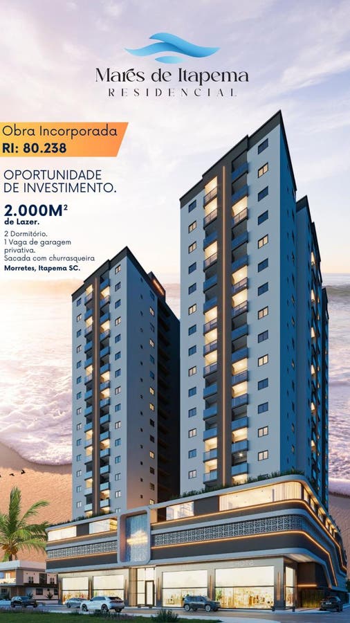 Apto 2 dorms (1 suíte) — Mares de Itapema, Itapema/SC - Apartamento em Morretes, Itapema - à venda - Portal Imóveis Itapema