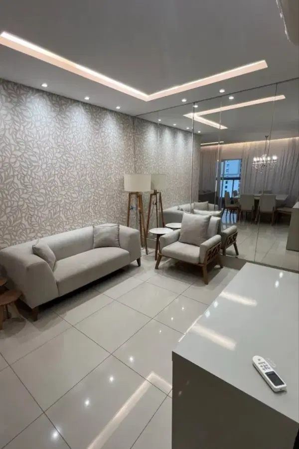 Sala de estar mobiliada