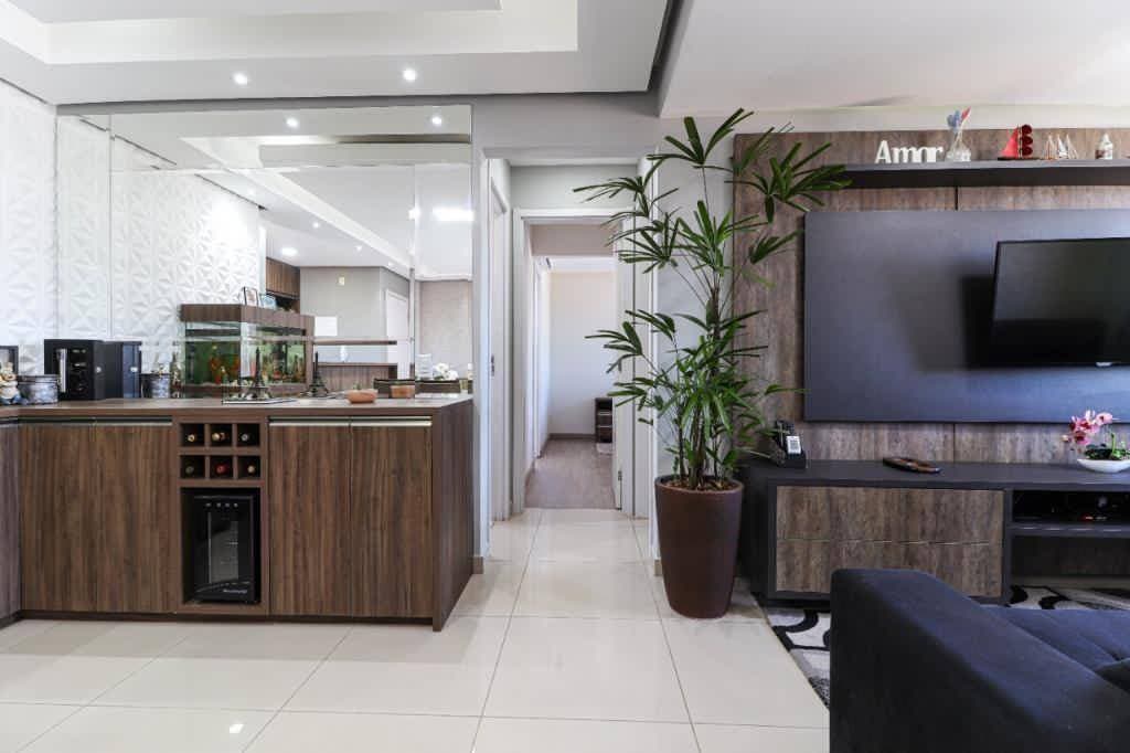 Sala de estar e cozinha
