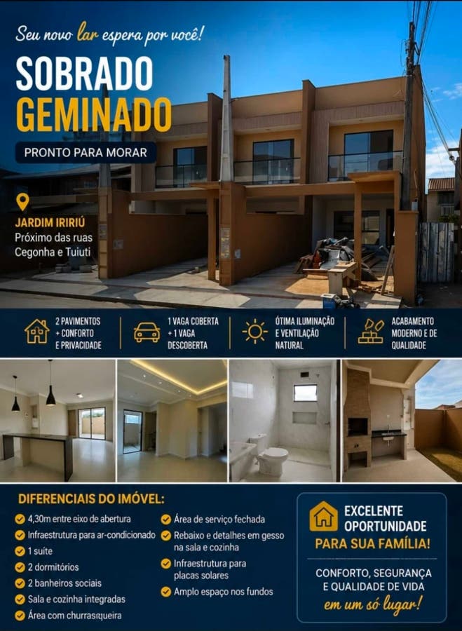 Oportunidade Sobrado Alto padrão no Aventureiro - Sobrado em Aventureiro, Joinville - à venda - A6 Imóveis