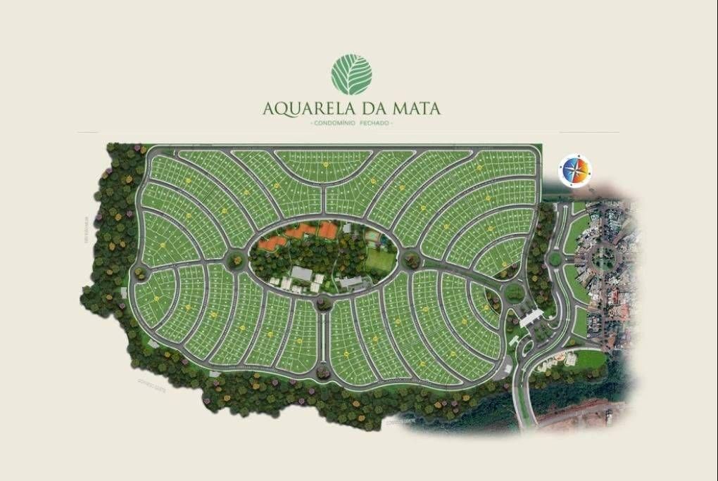 Mapa do condomínio com árvores