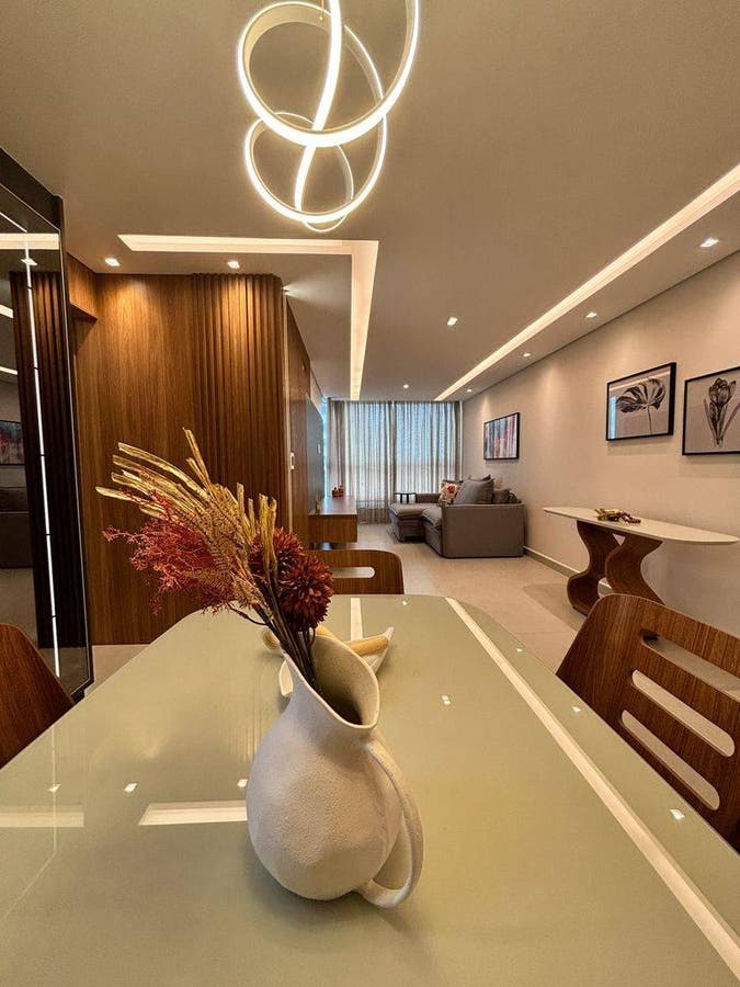 Fotos de um apartamento decorado pela construtora.