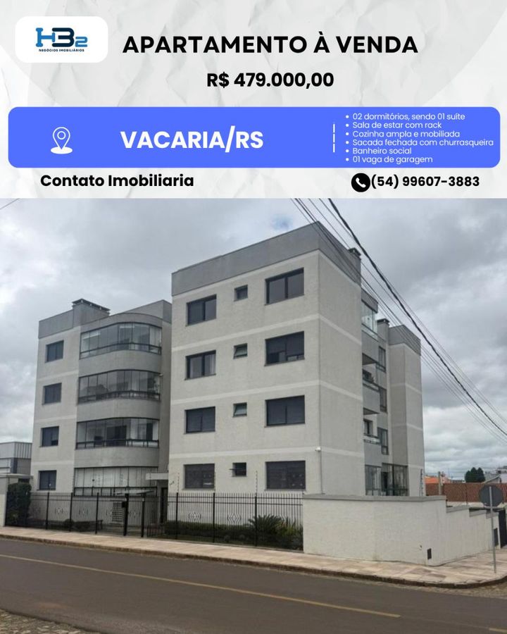APARTAMENTO À VENDA - Apartamento em Cristina, Vacaria - à venda - HB2 NEGOCIOS IMOBILIARIOS LTDA